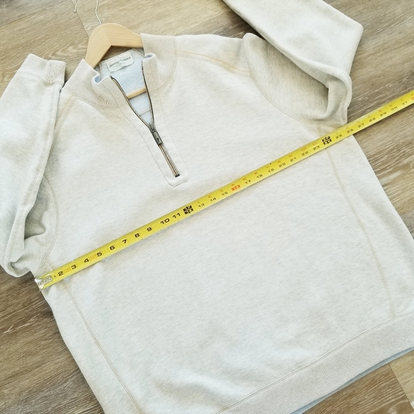 Tommy Bahama Men's Reversible Flipsider Quarter Zip Sweatshirt Pullover Lyocel - Picture 10 of 12